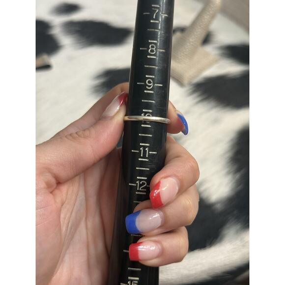 Native American Sterling Silver Blue Turquoise Concho Dome Stacker Ring 10 - Picture 8 of 8